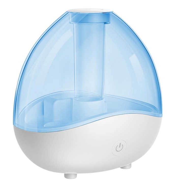 Professzionális ultrahangos párásító, MOSMAOO®, 1,5 l, szuper csendes, 7 LED fény, páratartalom érzékelő, 360 fokban forgatható kialakítás, kék