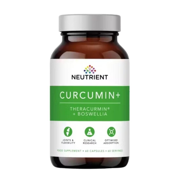 Curcumin Theracurmin® + Boswellia Phytosome 60 capsule, Neutrient - Suport Articulatii si Mobilitate