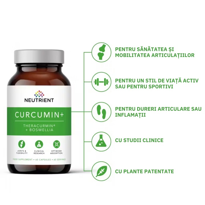 NEUTRIENT, Curcumin Theracurmin + Boswellia Phytosome 60cps