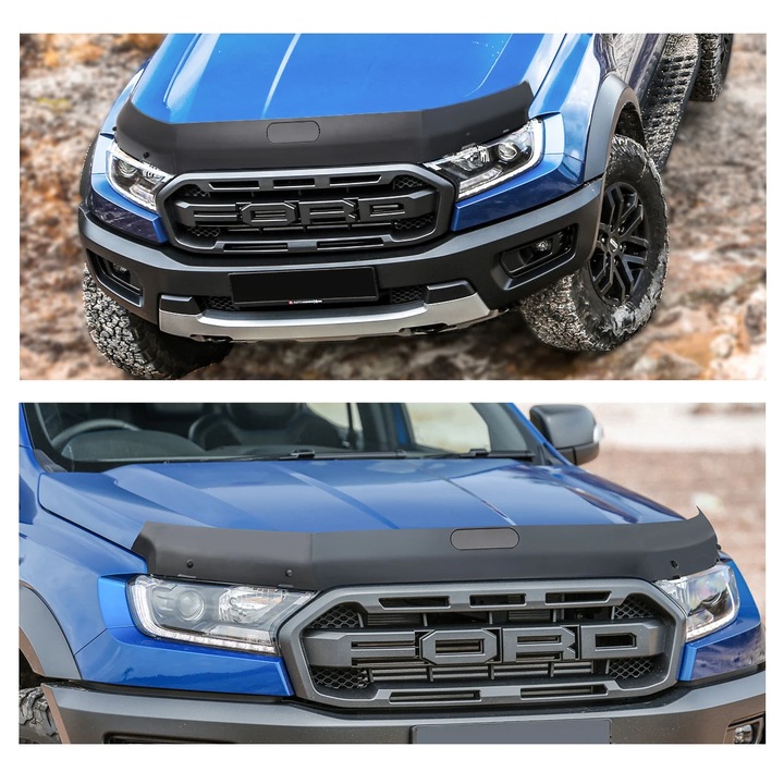 Deflector capota, Pentru Ford Ranger Raptor, ABS, 10 cm, negru - eMAG.ro
