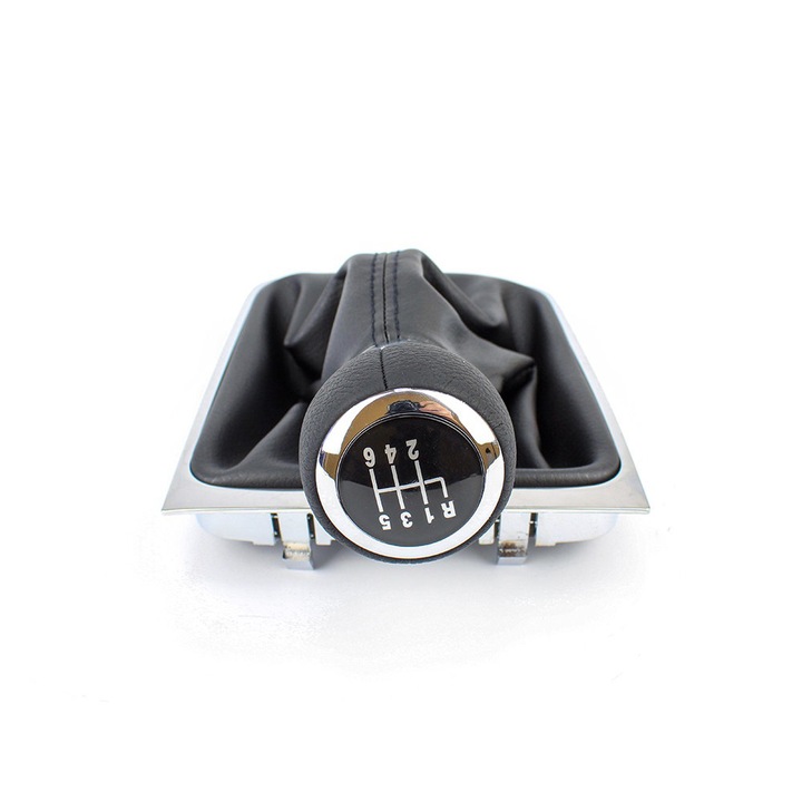 Nuca cu manson de viteze manuala, 6 trepte pentu Volkswagen Passat CC, 2009-2017, negru/chrom