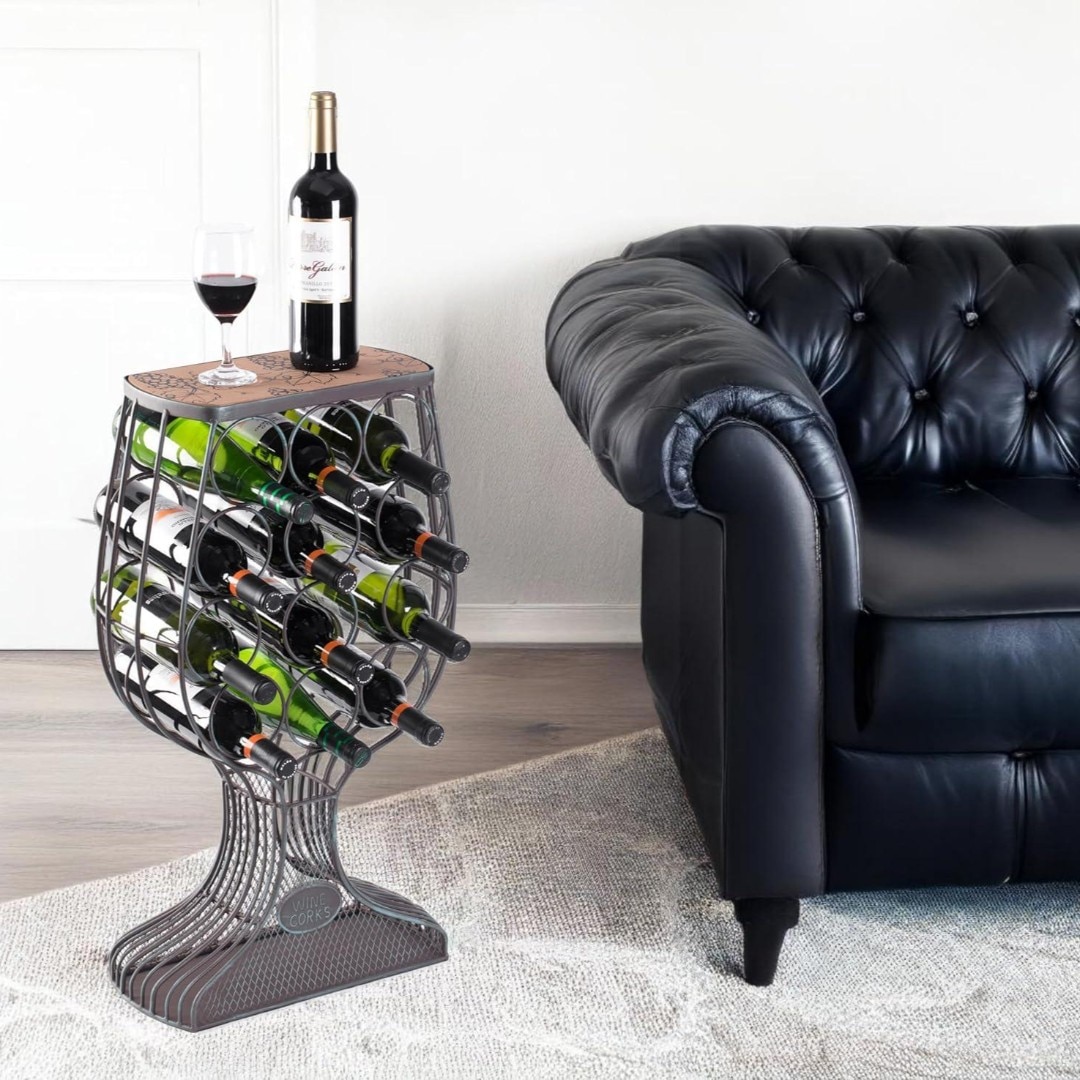 Suport pentru 12 sticle de vin, raft pentru vinuri, 4 nivele si design ...