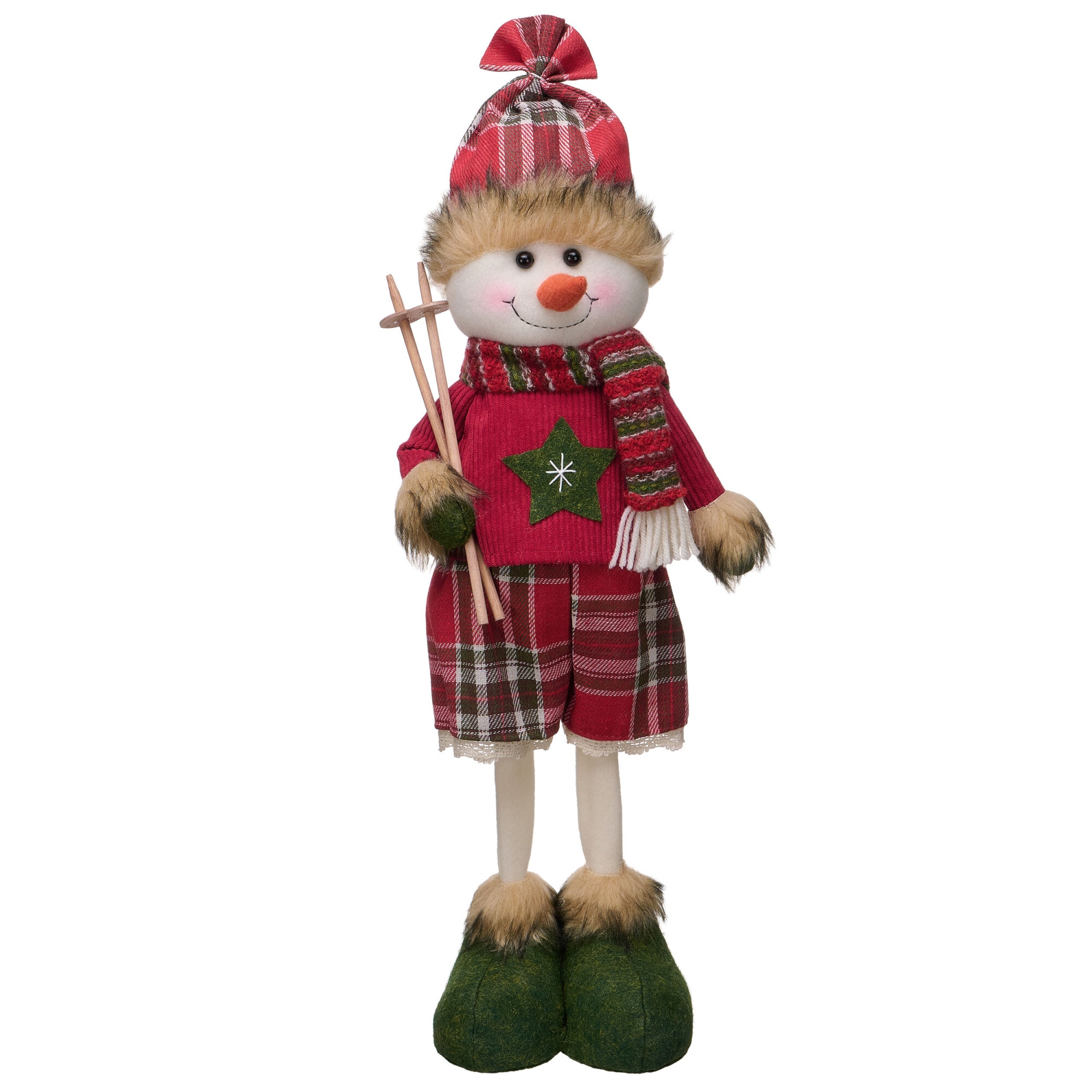 Figurina decorativa Kring, Om de zapada, 17X9X58CM, Rosu/Verde