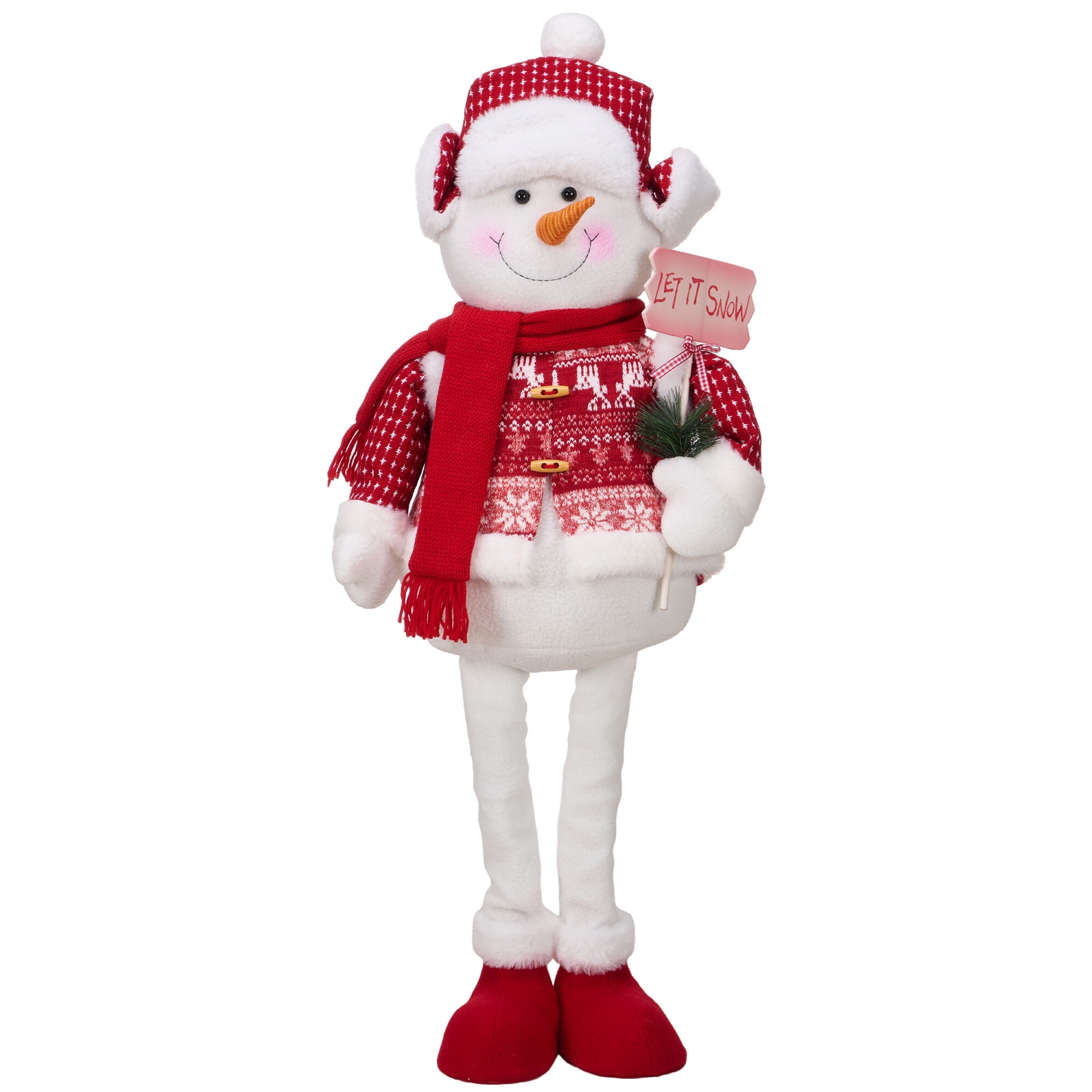 Figurina om de zapada Kring, 48-80 cm, Rosu/Alb - eMAG.ro