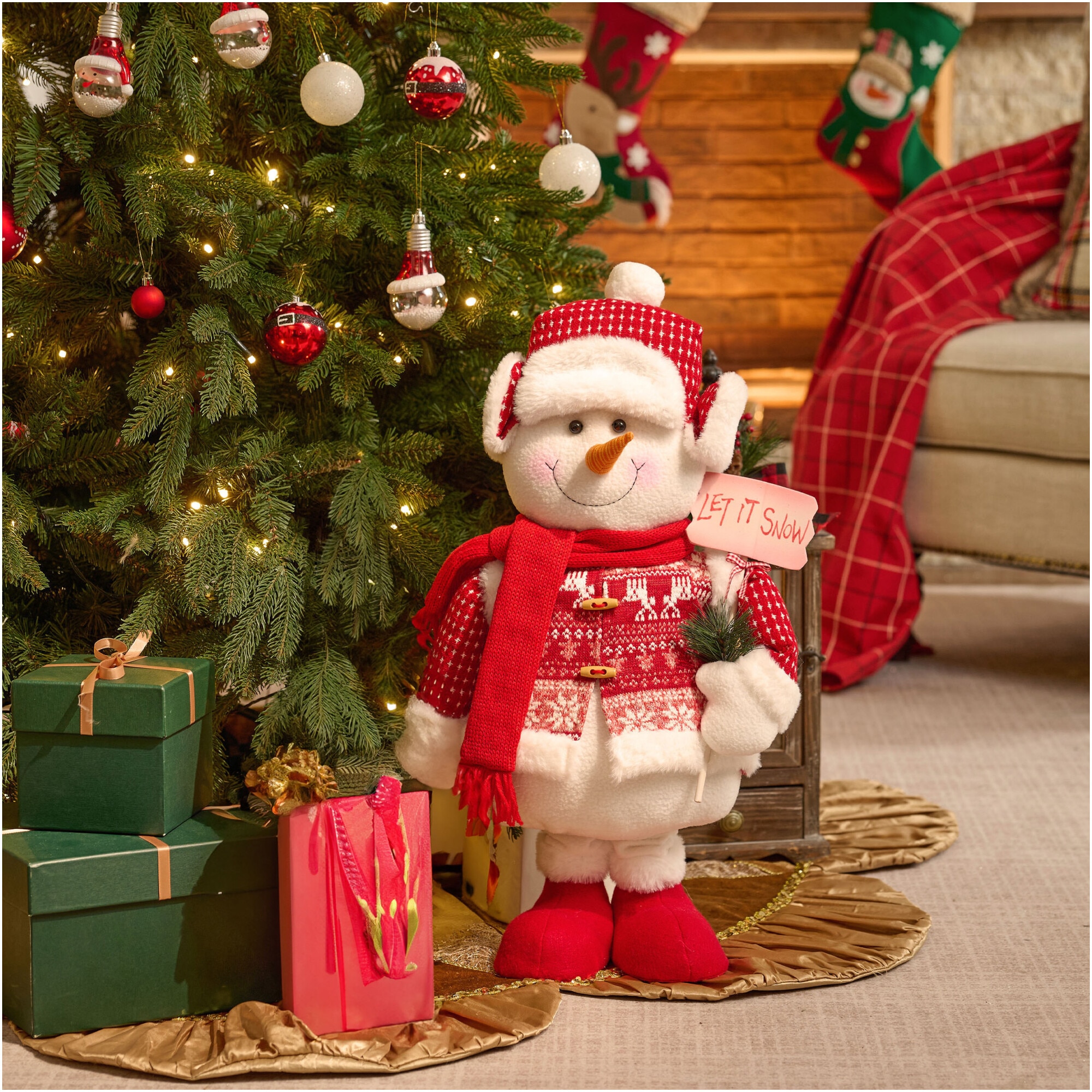 Figurina om de zapada Kring, 48-80 cm, Rosu/Alb - eMAG.ro