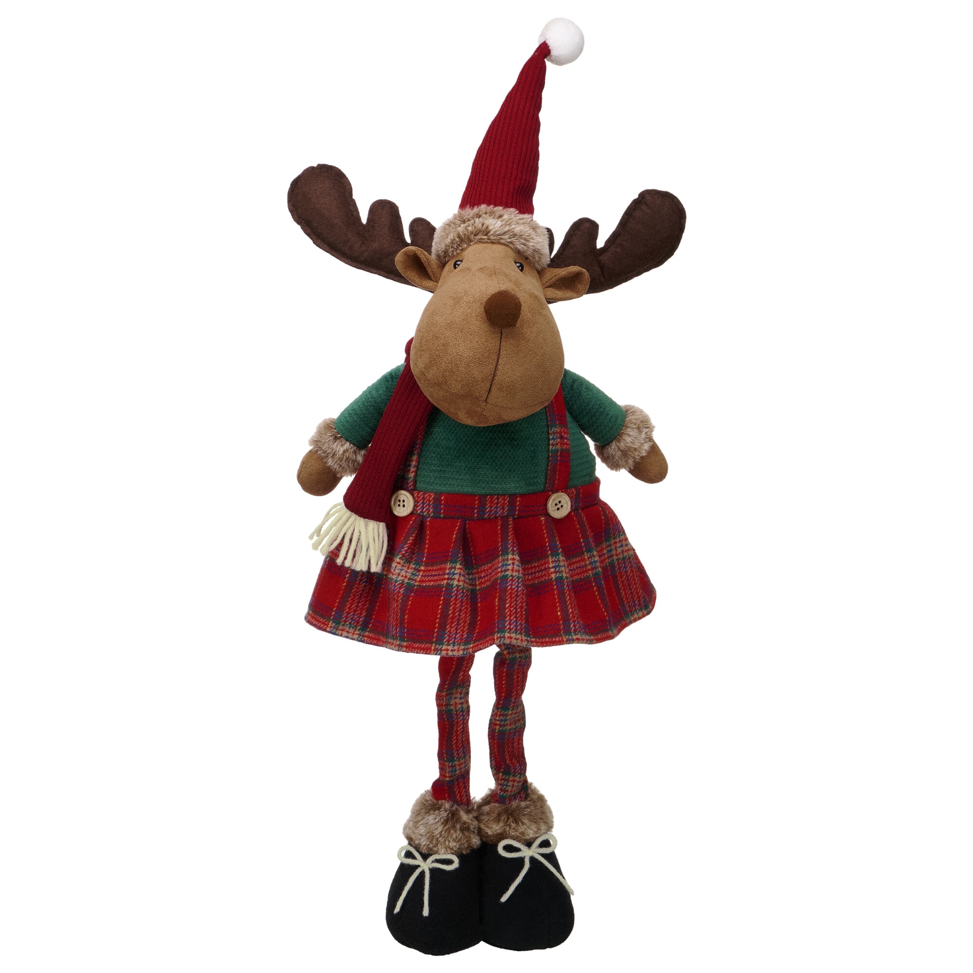 Figurina ren Kring, fata, 75 cm, Rosu/Verde