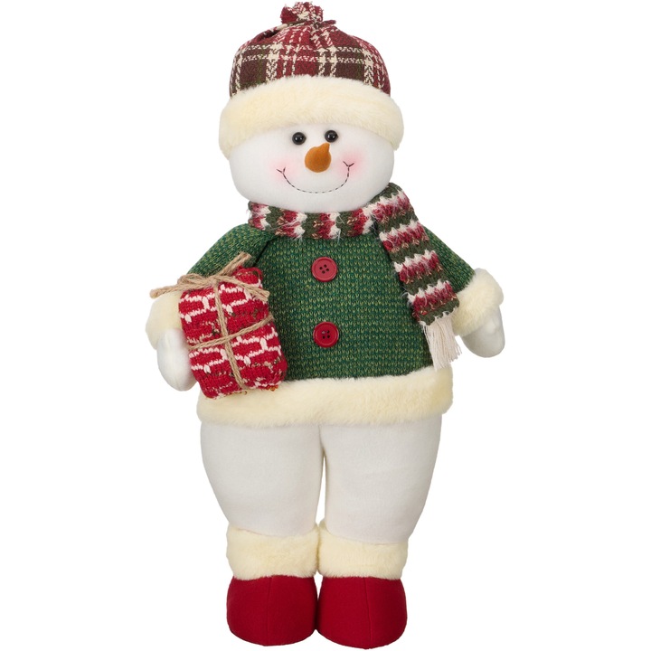 Figurina Craciun Kring, om de zapada Kring, 48 cm, Rosu/Verde