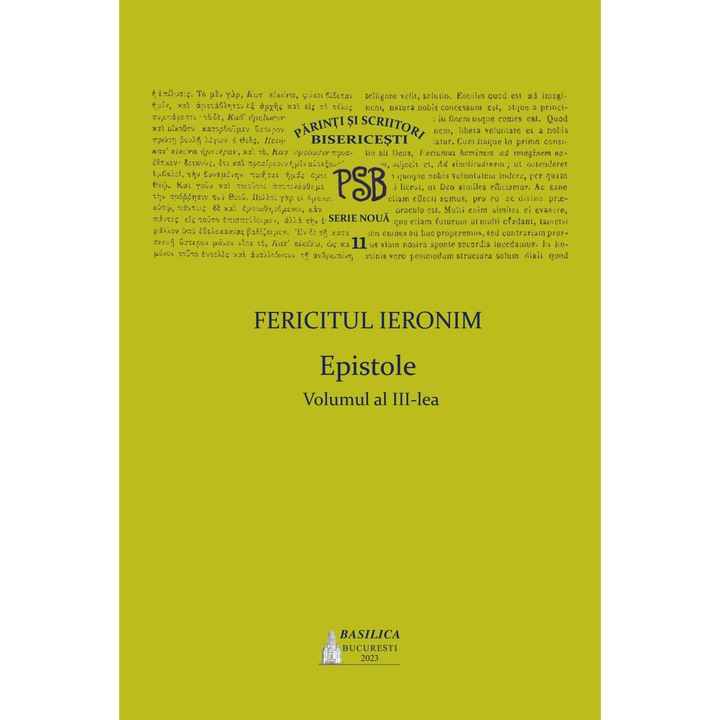 P.S.B. 11- Epistole vol. III - Fericitul Ieronim