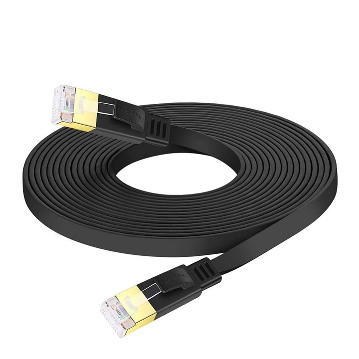 Cablu Ethernet, Lycenxi, PVC/Cupru, Cat 7, Negru
