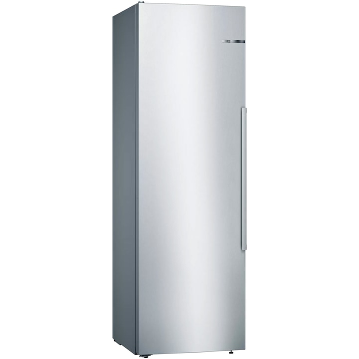 Хладилник с 1 врата Bosch KSV36AIEP, 346 л, Клас Е, LED осветление, H 186 см, Inox против пръстови отпечатъци