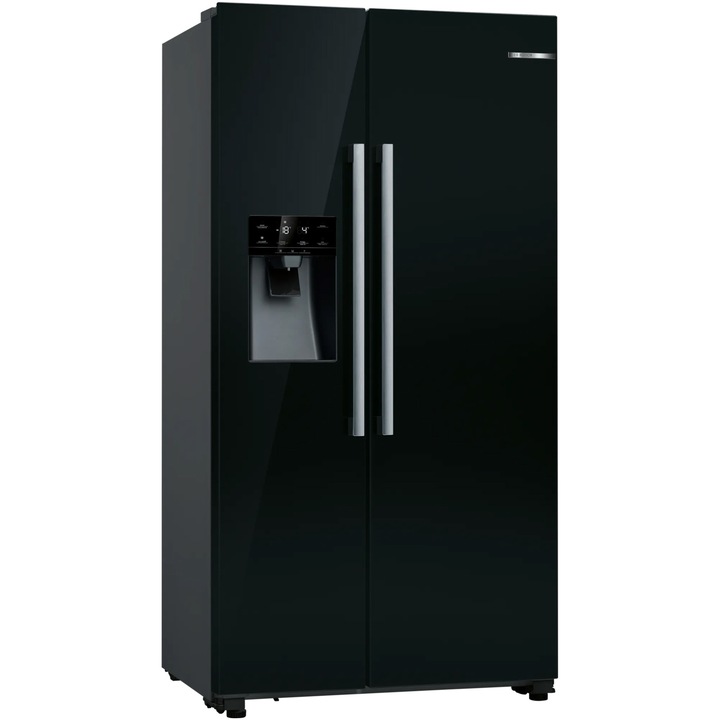 Хладилник с фризер Side by side Bosch KAD93ABEP, 562 литра, Клас E, NoFrost, FreshSafe, LED осветление, VarioZone, H 179 см, Черен