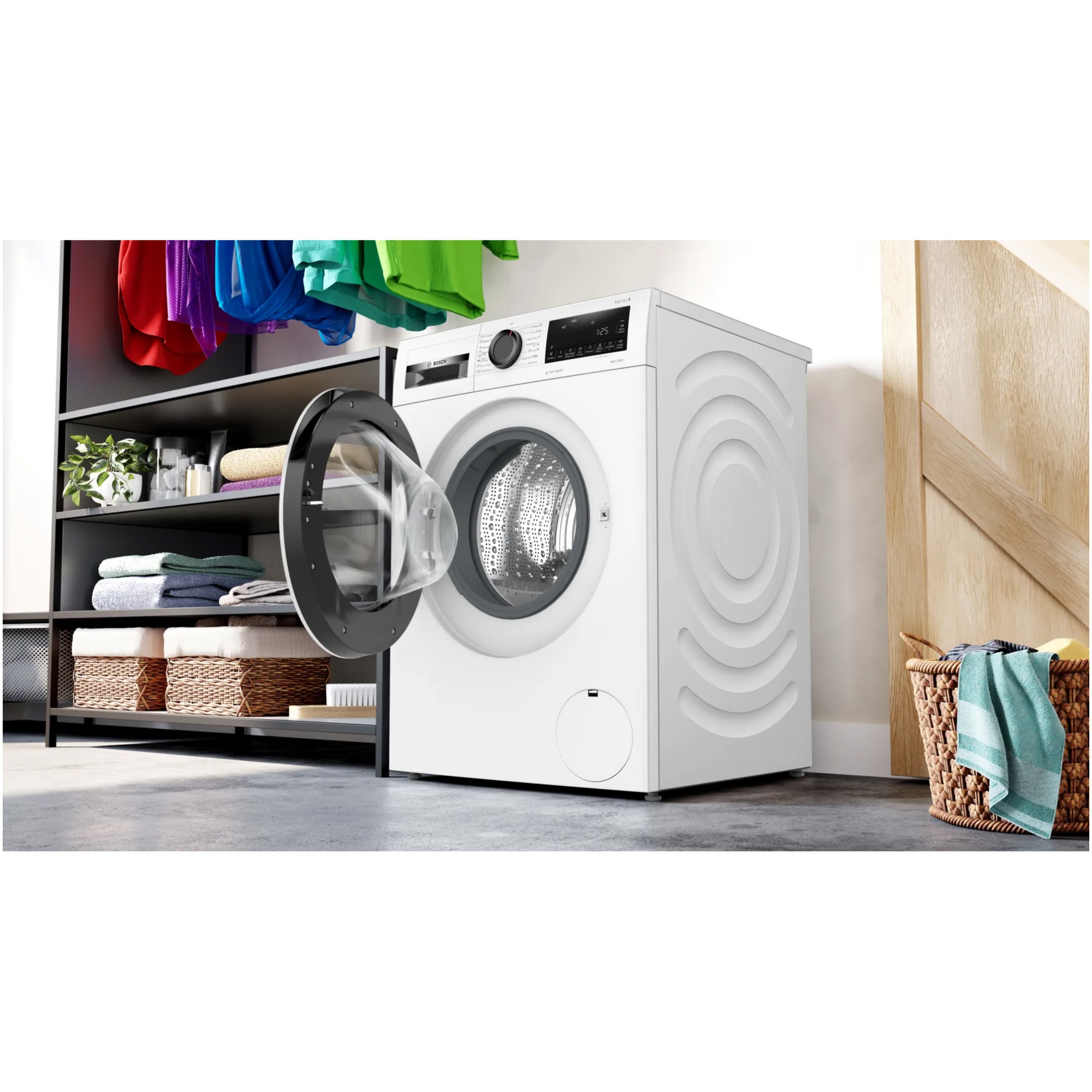 Masina de spalat rufe Bosch WGG244Z2BY, 9 kg, 1400 rpm, Motor EcoSilence Drive, Iron Assist, Anti Stain, Speed Perfect, Clasa A, 60 cm, Alb