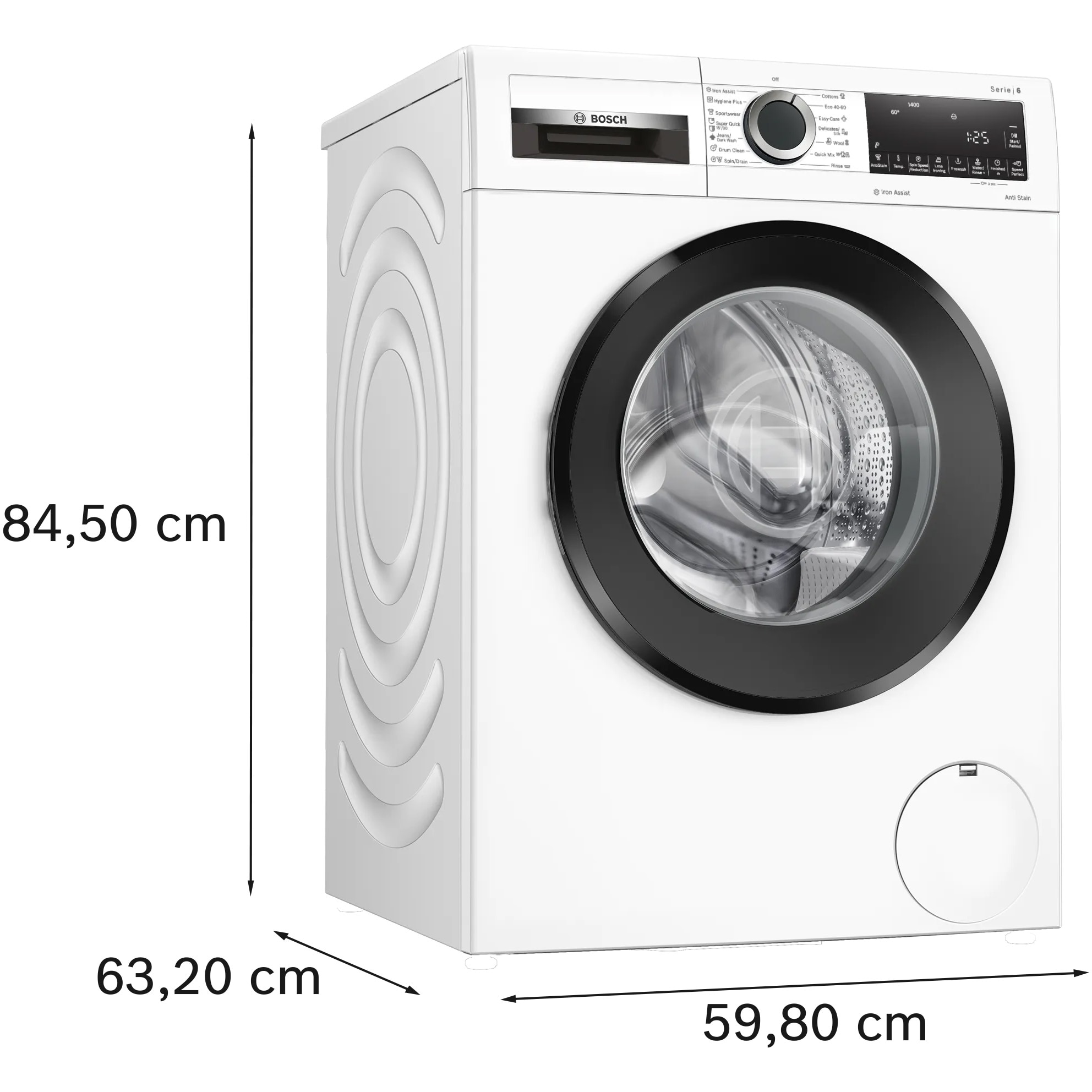 Masina de spalat rufe Bosch WGG244Z5BY, 9 kg, 1400 rpm, Clasa A, Motor EcoSilence Drive, Functie reincarcare, Iron assist, 60 cm, Alb
