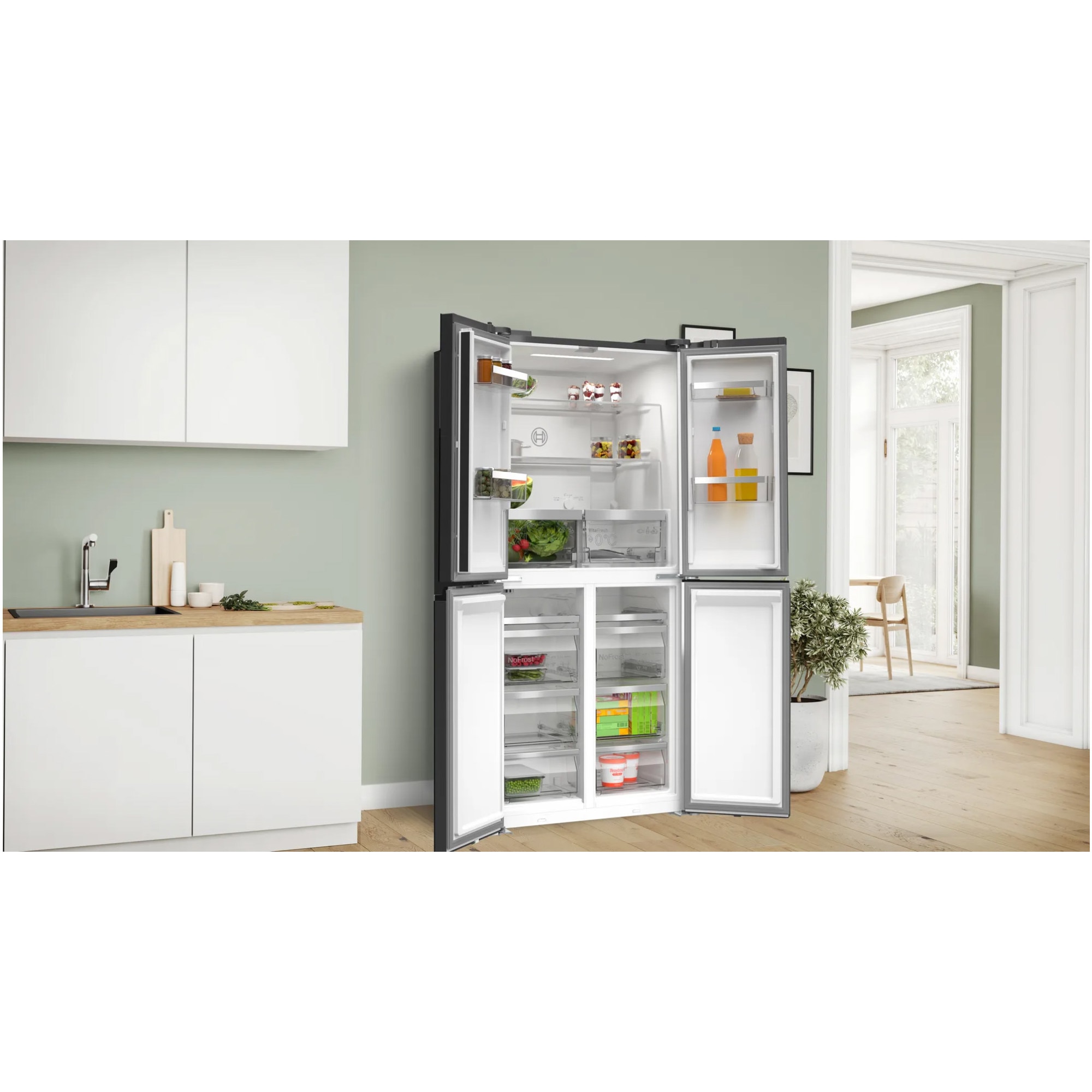 本A-39 18 ③④⑤ Side by side Bosch KMC85LBEA, 547 l, No Frost, Multi-Door, Clasa E