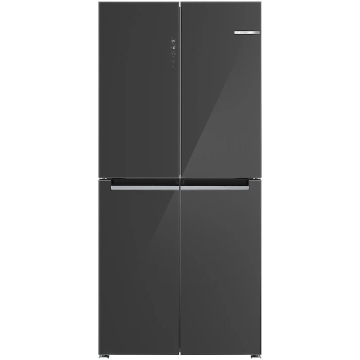 Хладилник Side by side Bosch KMC85LEEA, 547 литра, No Frost, Multi-Door, Клас E, VitaFresh, MultiAirflow, SuperFreezing, Сензорен дисплей, H 189,5 см, Сиво стъкло