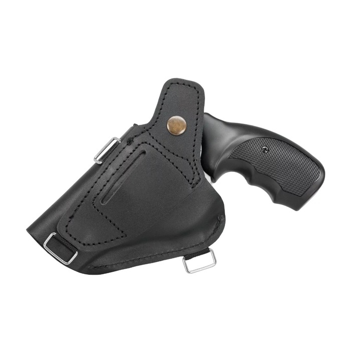 Кобур, кожен, предпазител, за револвер Zoraki K6L, 2.5", черен