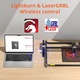 Masina de gravat, NEJE 3 Max V2, modul laser E80, putere laser 24W, focalizare 0, 06x0, 06 mm, control aplicatie, gravura offline, 790x470mm