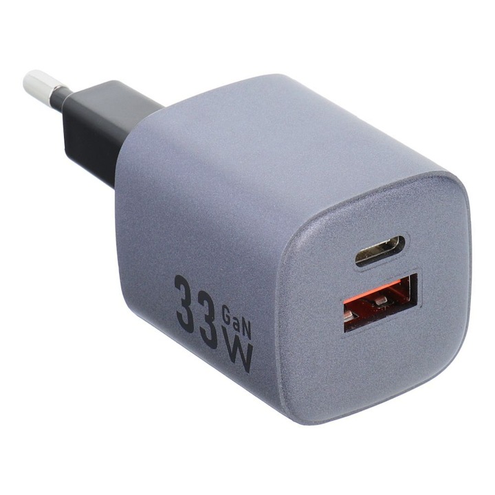 Зарядно Forcell F-Energy с USB C и USB A порт - 3A 33W с PD и Quick Charge 4.0 функция