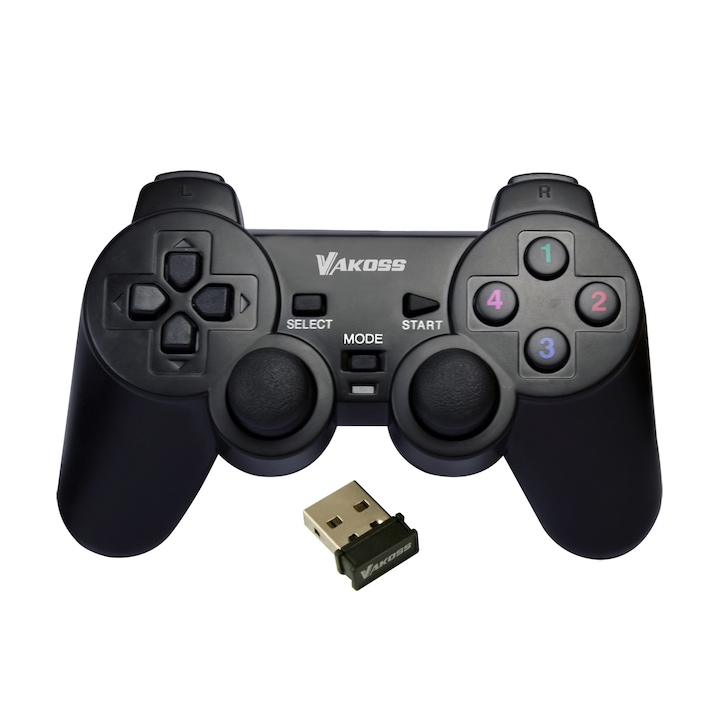 Controler wireless Vakoss GP-4705BK, negru