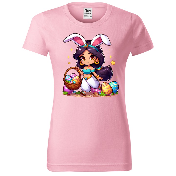 Tricou Paste, Personalizat Disney- Jasmine, Bumbac 100%, Pentru Copii, Roz, 12 ani, 158 cm