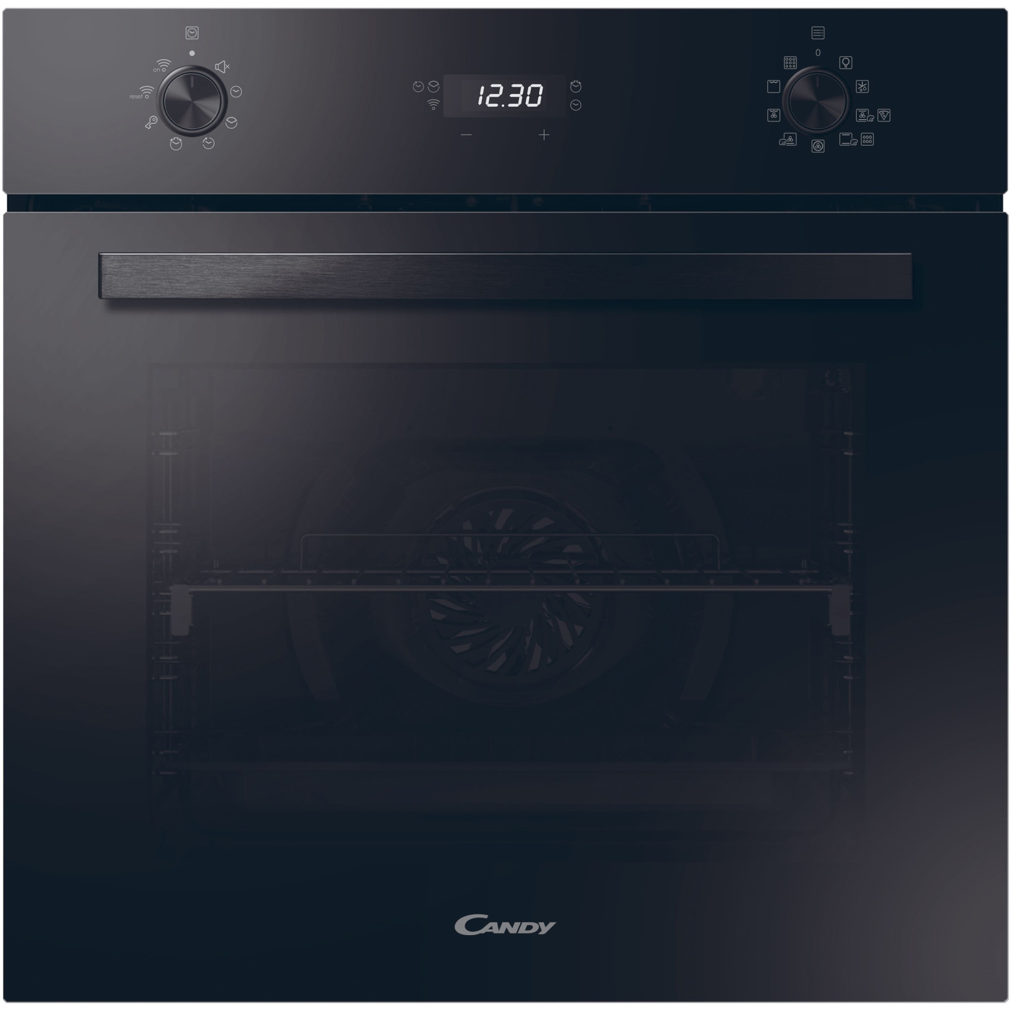 Cuptor incorporabil Candy FMBC P996S E0, Electric, 70 l, Autocuratare pirolitica, Steam, Conectivitate WiFi/ hOn app, Display touch control, Soft close, Clasa A, Negru
