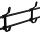 Cuier pentru haine cu banc de depozitare pantofi pe 4 polite, cadru metalic, 25x80x150cm, negru