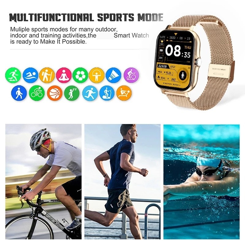 Smartwatch, Y13, SIHOiSi®, Bluetooth, Monitorizare ritm cardiac, NFC ...