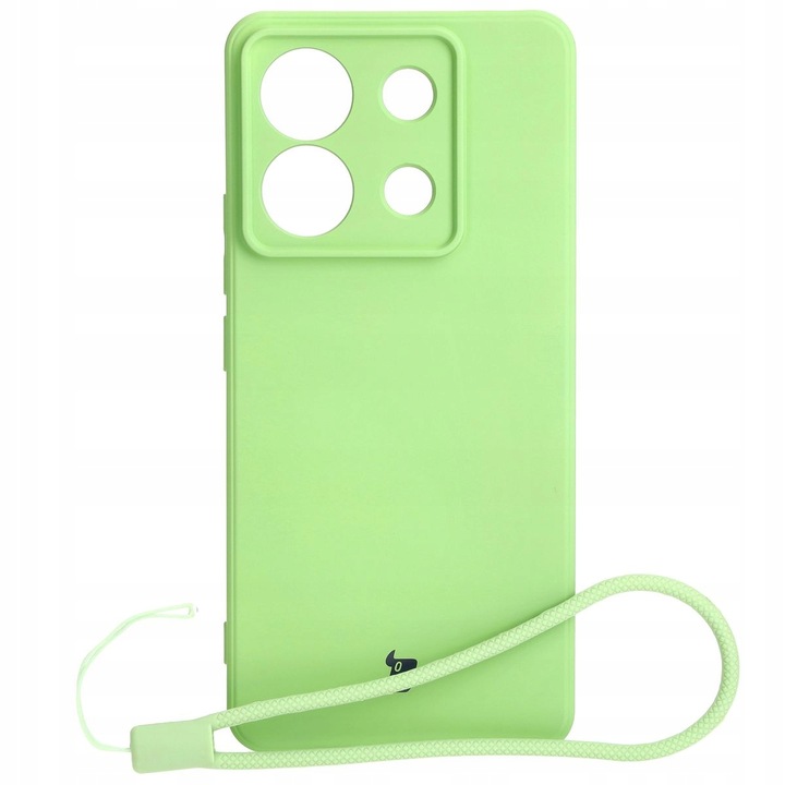 Калъф за телефон, Bizon, Silicone Sq, Модел съвместим с Xiaomi Poco X6 / Xiaomi Redmi Note 13 Pro 5G, Светло зелен