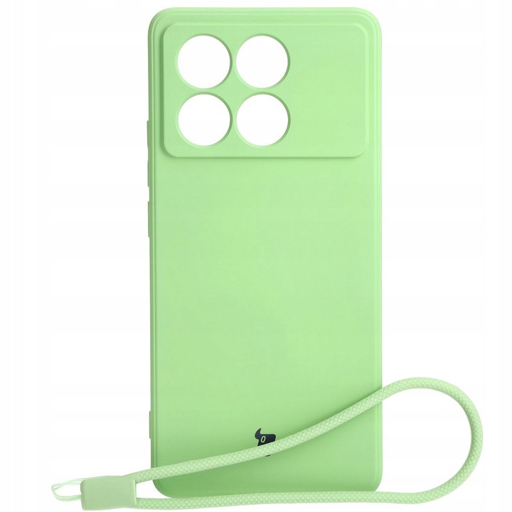 Калъф за телефон, Bizon, Silicone Sq, Модел, съвместим с Xiaomi Poco X6 Pro, Светло зелен