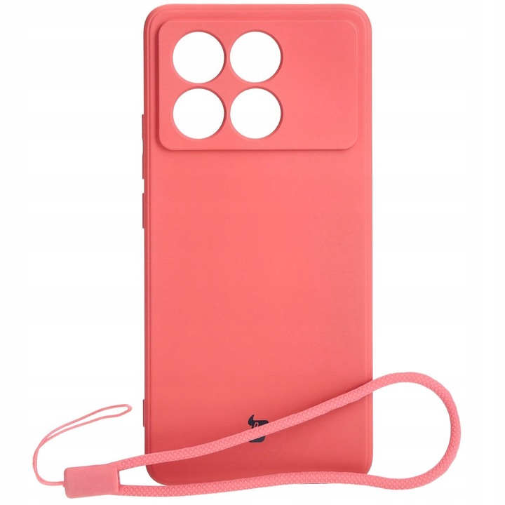Калъф за телефон, Bizon, Silicone Sq, Модел съвместим с Xiaomi Poco X6 Pro, Мръсно розов