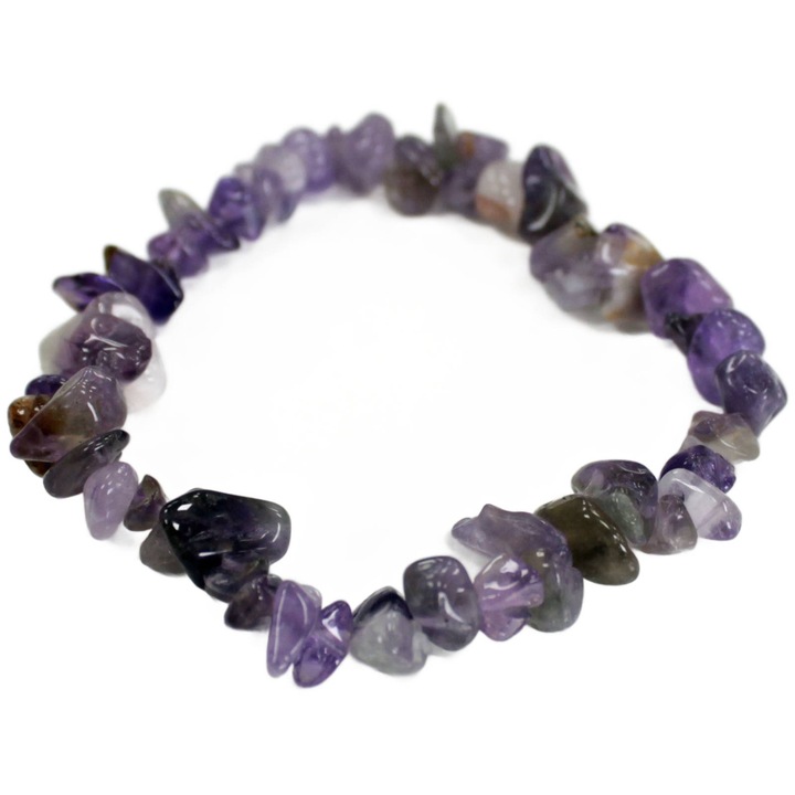 Bratara din cristale semipretioase, unisex, ametist, Ancient Wisdom