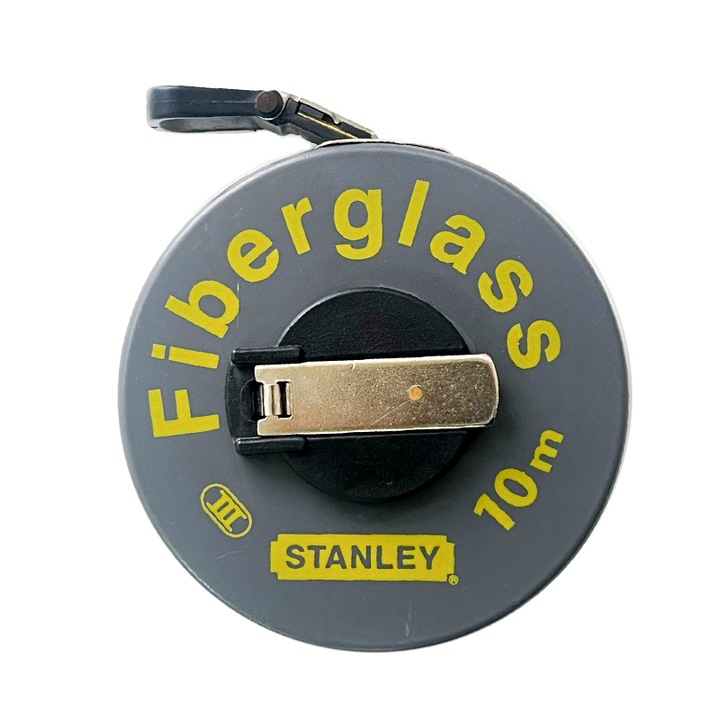 Ruleta 10m, banda fibra de sticla in carcasa inchisa, STANLEY 1-34-690