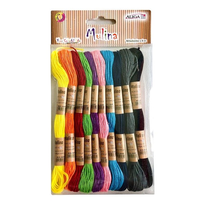 Комплект декоративен канап Алига 10 цвята 8м многоцветен
