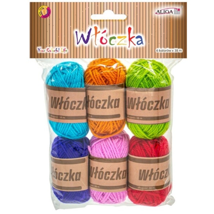 Set 6 fire textile, Aliga, Acril, 6 x 38 m, Multicolor