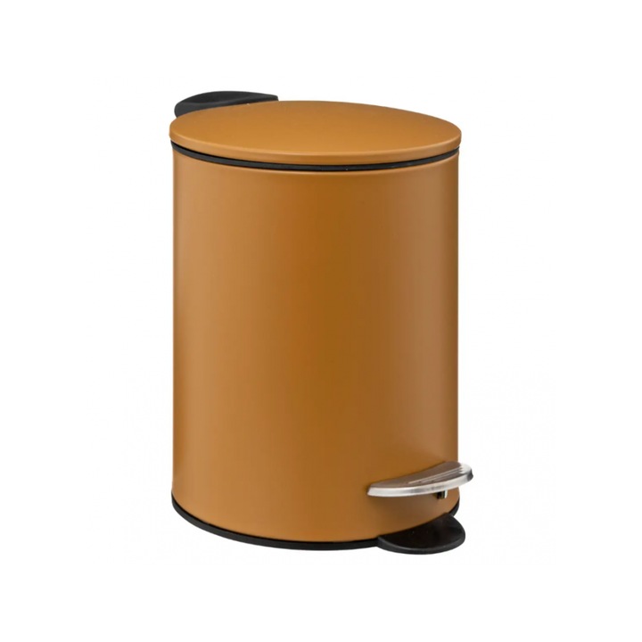 Cos gunoi Jaune, maro, metalic, 3 litri, 17 x 25 cm