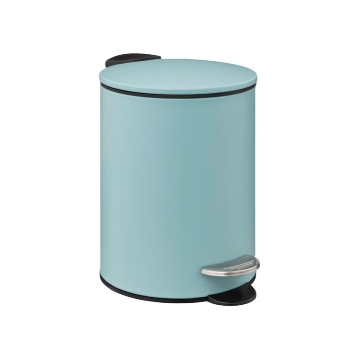 Cos gunoi Jaune, albastru arktic, metalic, 3 litri, 17 x 25 cm