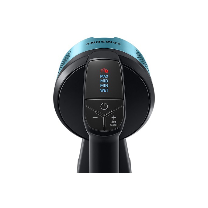 Aspirator vertical Samsung Jet75E Pet VS20B75AGR1/GE, 21.6V, 550W consum energie, Digital Inverter, Filtrare 99.999% , Display LED, Perie Turbo, Perie Pet, Autonomie 60 min, Negru/Verde