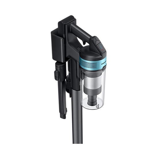 Aspirator vertical Samsung Jet75E Pet VS20B75AGR1/GE, 21.6V, 550W consum energie, Digital Inverter, Filtrare 99.999% , Display LED, Perie Turbo, Perie Pet, Autonomie 60 min, Negru/Verde