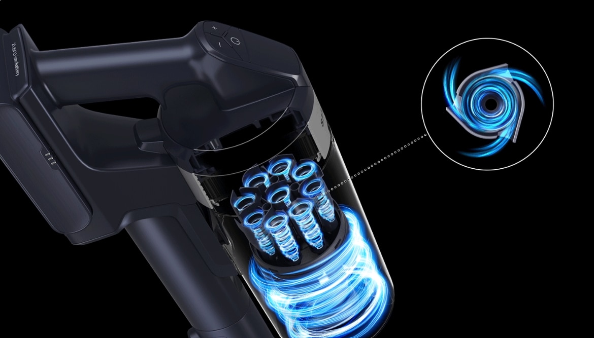 Aspirator vertical Samsung Jet75E Pet , 21.6V, 550W consum energie, Digital Inverter, Filtrare 99.999% , Display LED, Perie Turbo, Perie Pet, Autonomie 60 min, Negru/Verde, VS20B75BGR1/WD 4 res 550964b488c64db477a12eda5ac79701