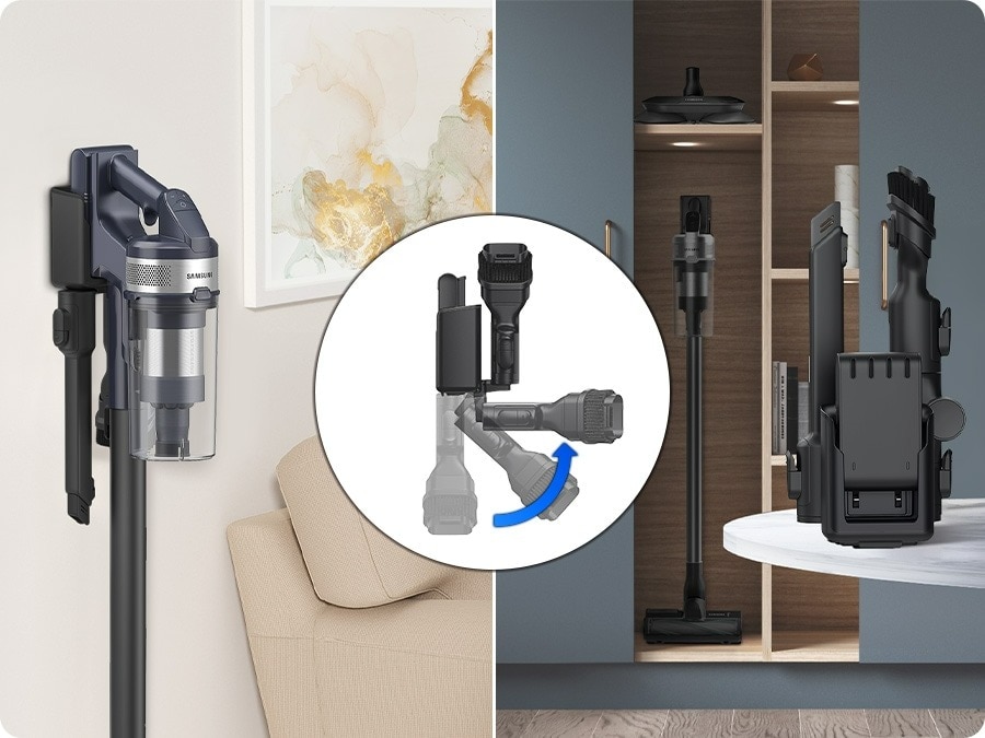 Aspirator vertical Samsung Jet75E Pet , 21.6V, 550W consum energie, Digital Inverter, Filtrare 99.999% , Display LED, Perie Turbo, Perie Pet, Autonomie 60 min, Negru/Verde, VS20B75BGR1/WD 11 res 72efdaf270283ac6b9c7cfd6aba04593