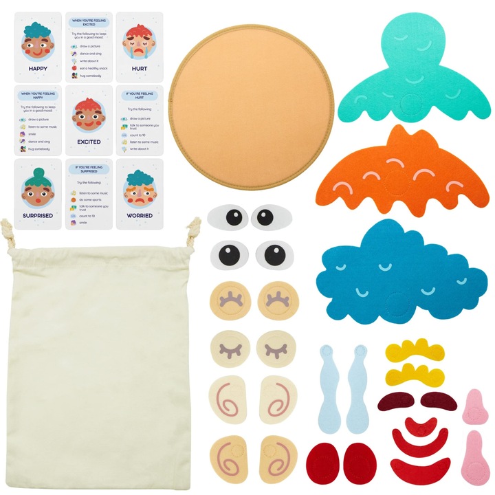 Joc educativ copii, LYCENXI, 9 Emotii, 3ani+, Multicolor