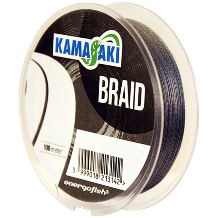 Fir textil Kamasaki Braid, Grey, 15.5kg, 0.20mm, 100m