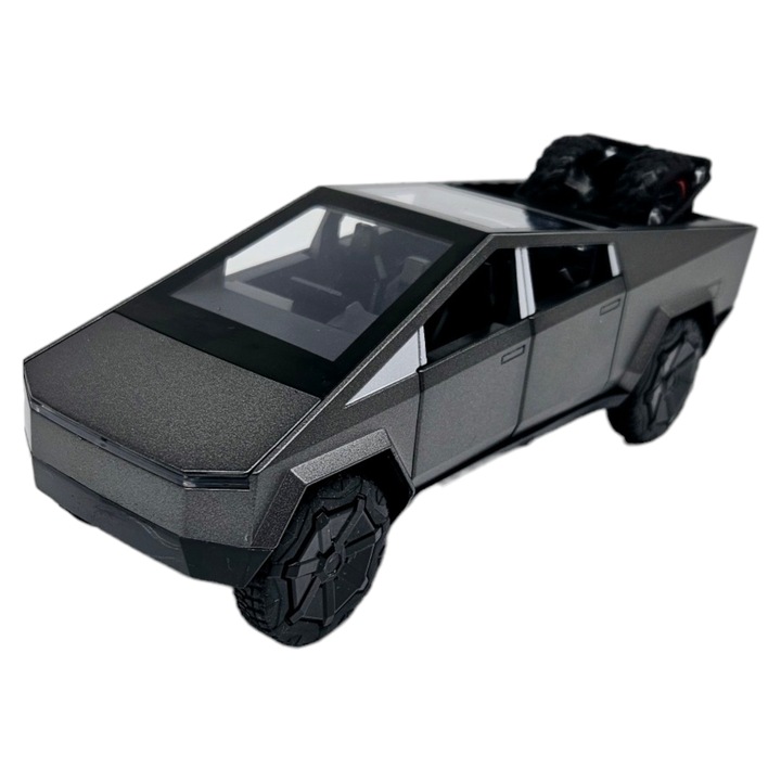 Masina metalica, Usi mobile,18cm, Gri