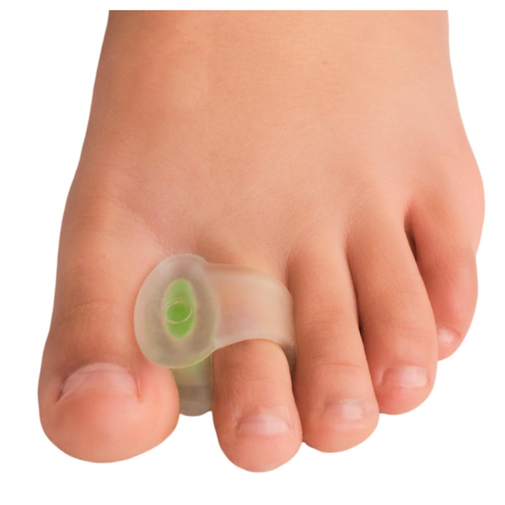 Separator degete pentru picioare cu bunion cu duritate reglabila, 1 set, Vaya SmartGel, Transparent, S/M