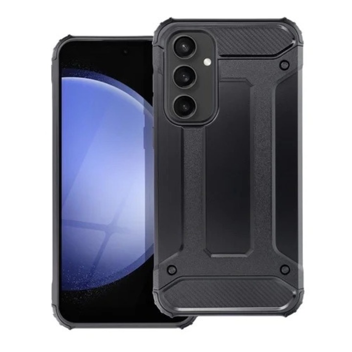 Telefontok Samsung Galaxy A55 5G - Defender fekete ütésálló hátlap tok