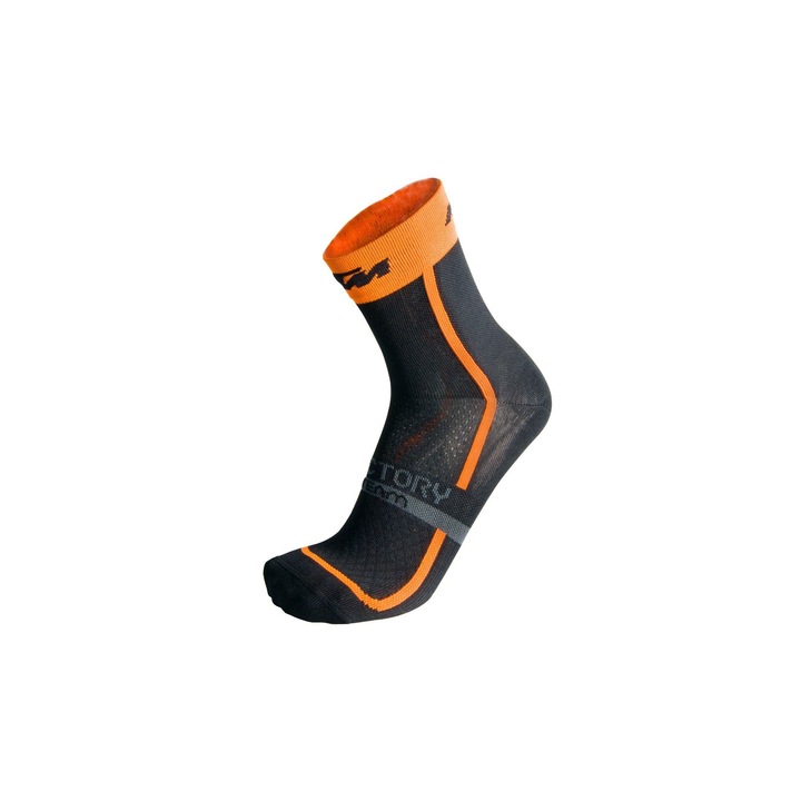 Ferfi zokni, KTM, Poliamid, Fekete/Narancssárga, 40-43
