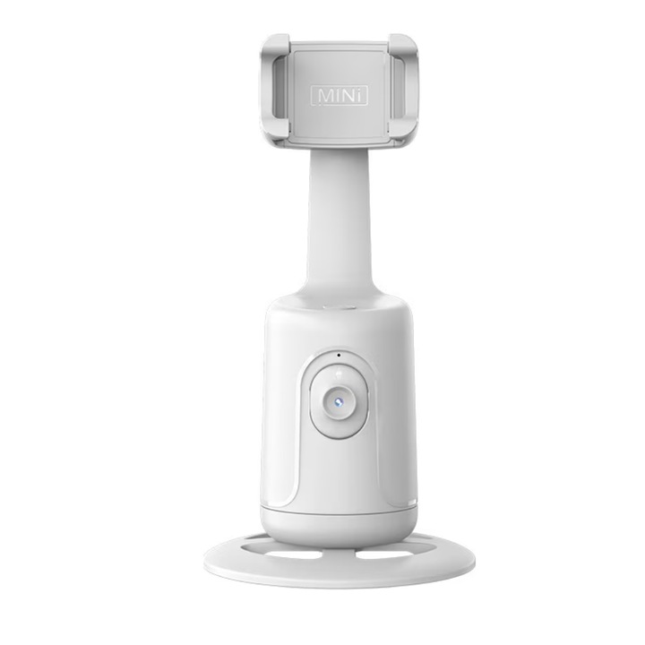 Okostelefon stabilizátor, Professzionális Vlogging Kit, 360 fokos elforgatás, Vezeték nélküli AI arckövetéssel, Ideális TikTok számára, Gőzölés, Fehér