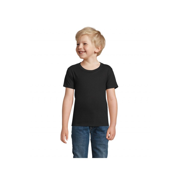 Gyermek jersey póló, Sol's Pioneer - SO03578, Fekete