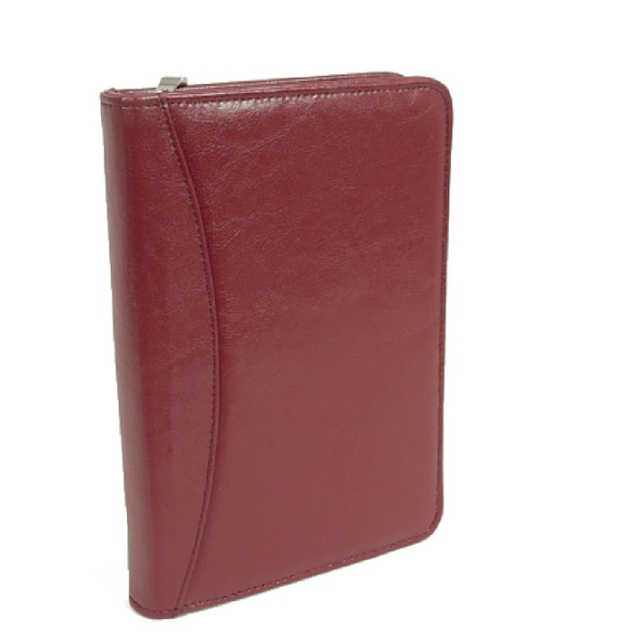 Bőr iratmappa A5, bordó