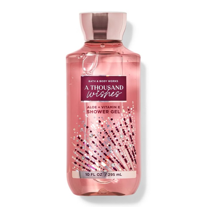 Gel de dus A Thousand Wishes, 295 ml, Bath & Body Works (arome de gutuie stralucitoare, bujori cristalini si crema de migdale)